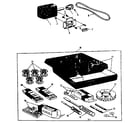 Kenmore 158850 motor and attachment parts diagram