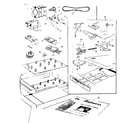 Kenmore 158901 motor and attachment parts diagram