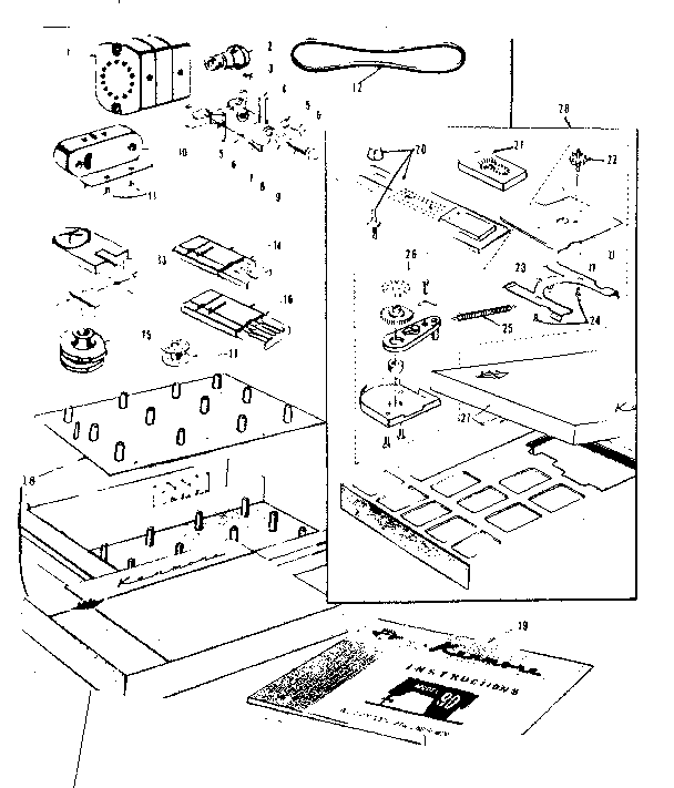 MOTOR AND ATTACHMENT PARTS