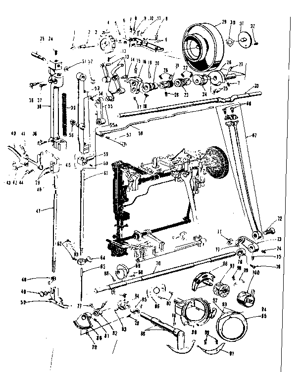 PRESSER BAR AND SHUTTLE ASSEMBLY