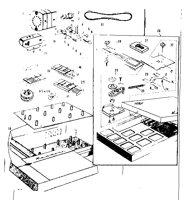 Motor and attachment parts