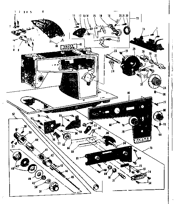 BOBBIN WINDER AND TENSION ASSEMBLY