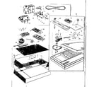 Kenmore 158903 motor and attachment parts diagram