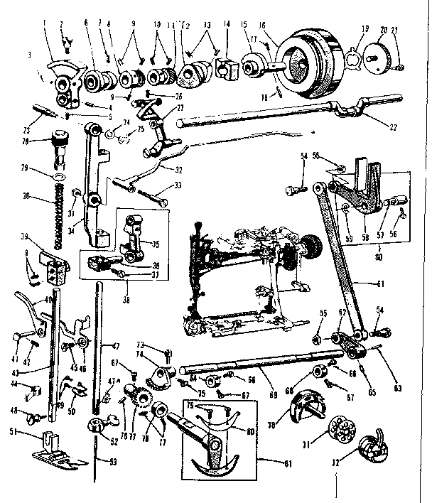 PRESSER BAR AND SHUTTLE ASSEMBLY