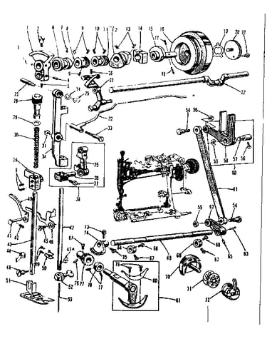Presser bar and shuttle assembly