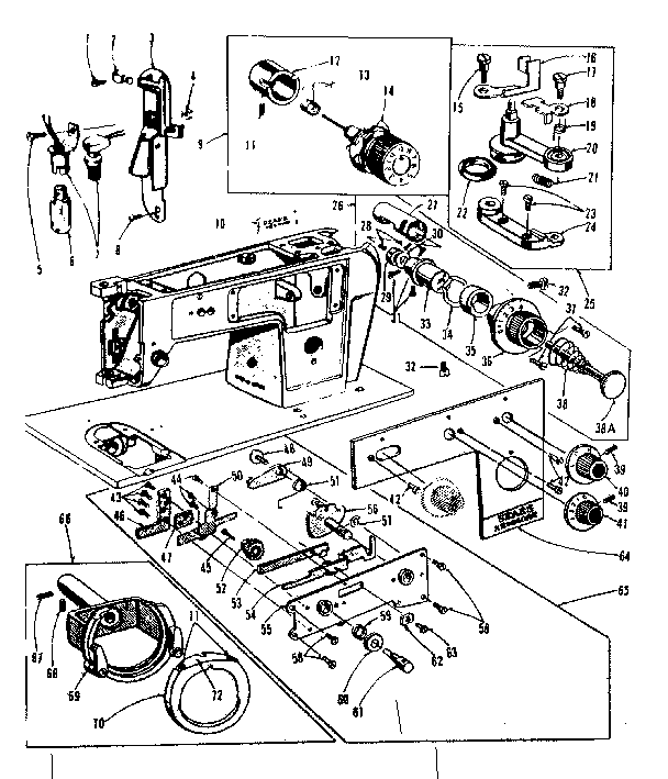 Bobbin winder and tension controls