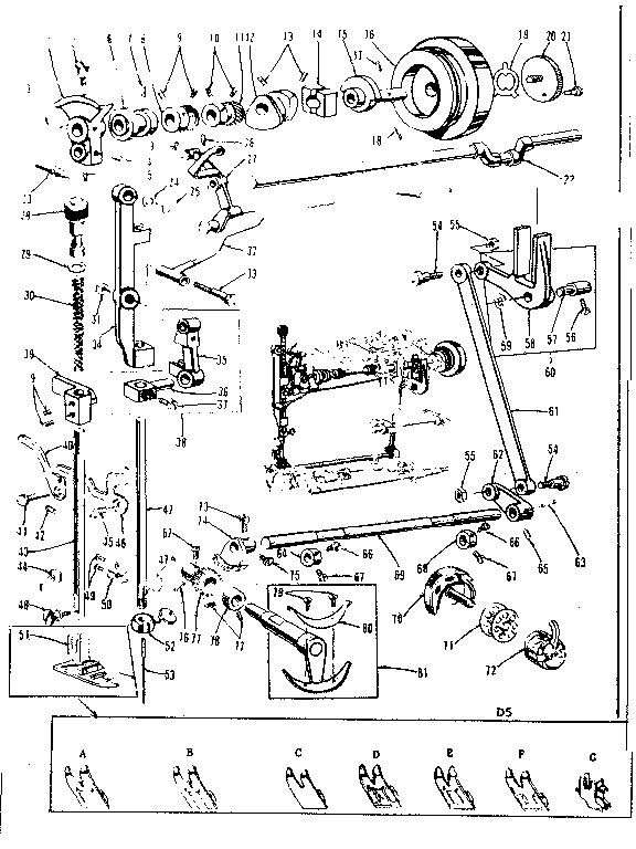 Presser bar and shuttle assembly