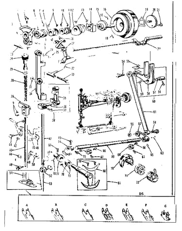 Presser bar and shuttle assembly