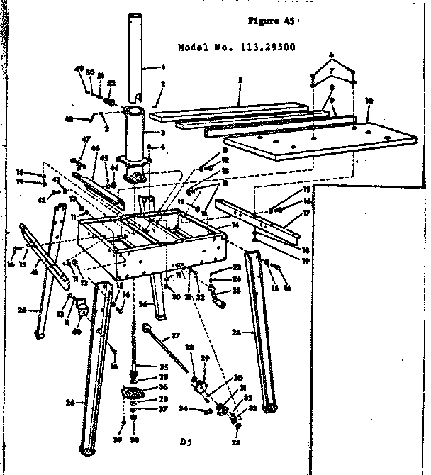 Base and leg assembly