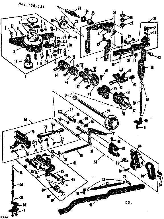 Geared cam assembly