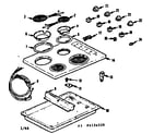 Kenmore 1034136500 counter top and element section diagram