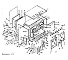 Kenmore 1197826640 upper oven body section diagram