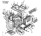 Kenmore 1197826640 lower oven body section diagram