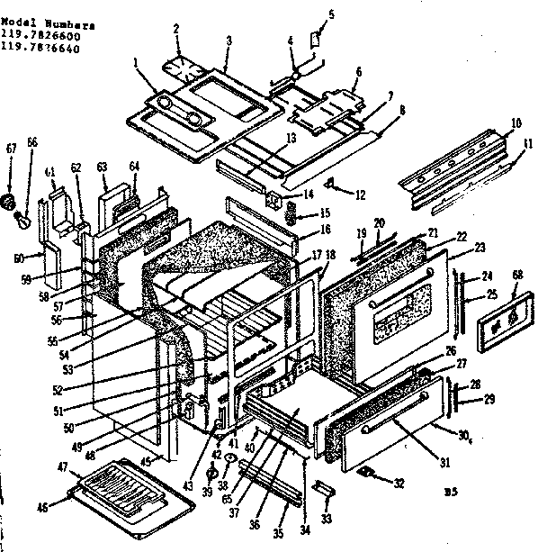 Lower oven body section