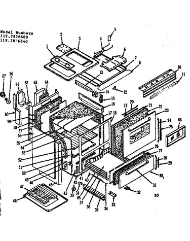 Lower oven body section