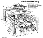 Kenmore 1553546650 top section and outer body parts diagram