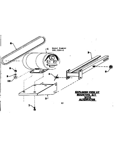 Mounting kit with alternator