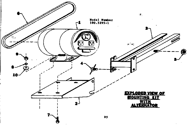 Mounting kit with alternator