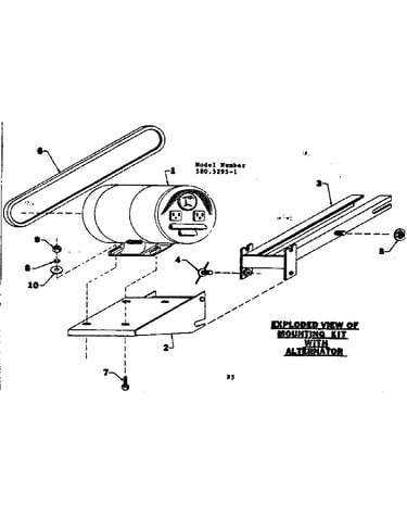 Mounting kit with alternator
