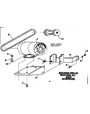Mounting kit with alternator