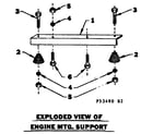 Craftsman 58053490 engine mounting support diagram