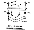 Craftsman 58053560 engine mounting support diagram
