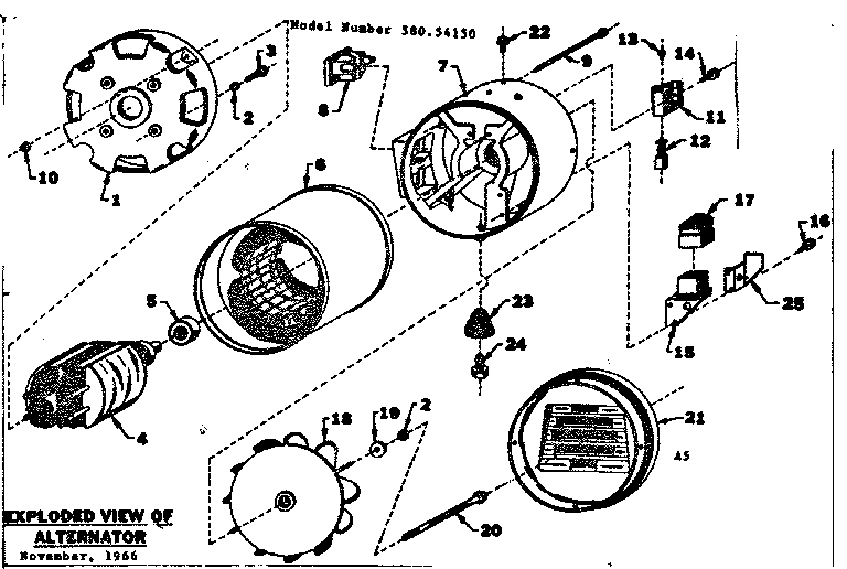 Rotor and stator assembly