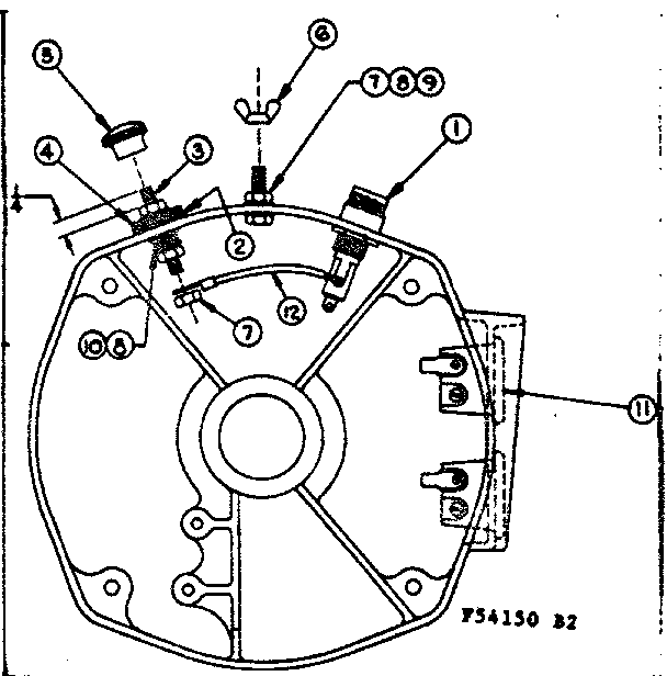 Rear bearing carrier assembly w/battery charging terminals