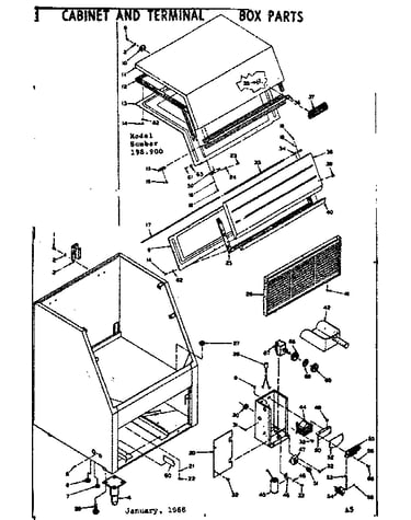 Cabinet and terminal box parts