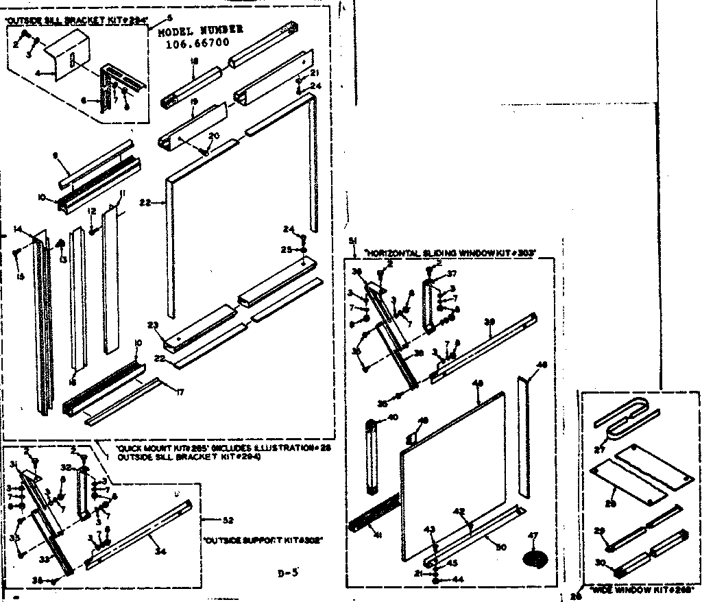 Accessory kit parts