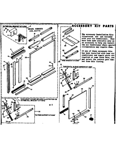 Accessory kit parts