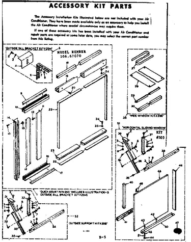 Accessory kit parts