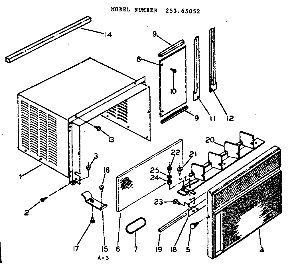 Cabinet and front parts