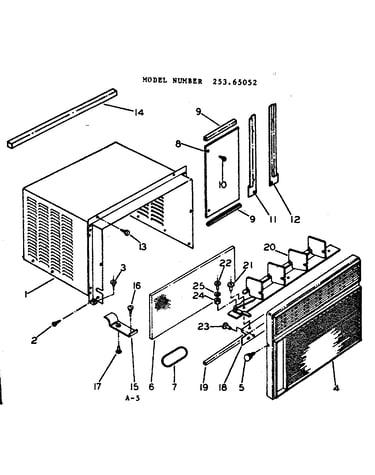 Cabinet and front parts