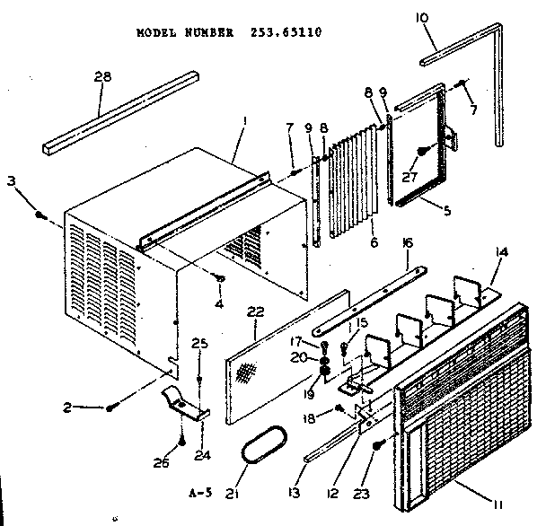 Cabinet and front parts
