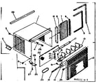 Kenmore 25365111 cabinet and front parts diagram