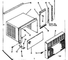 Kenmore 25367050 cabinet & front parts diagram
