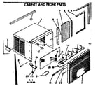 Kenmore 25367090 cabinet & front parts diagram
