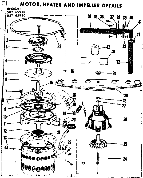 Motor, heater and impeller details