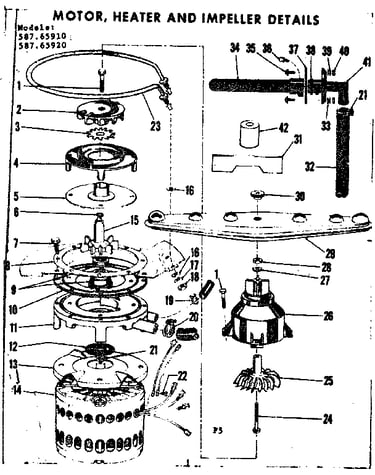 Motor, heater and impeller details