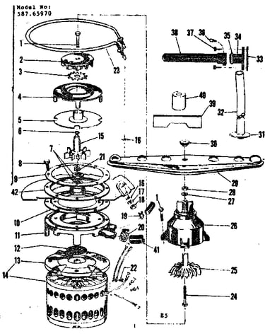 Motor, heater, and spray arm details