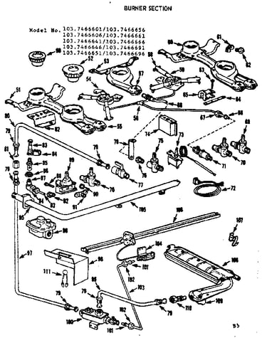 Burner section
