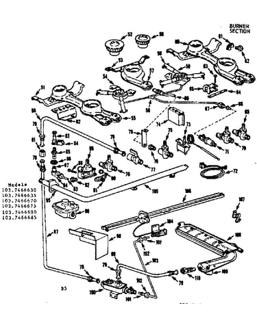 Burner section