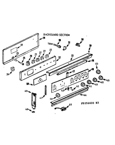 Backguard section