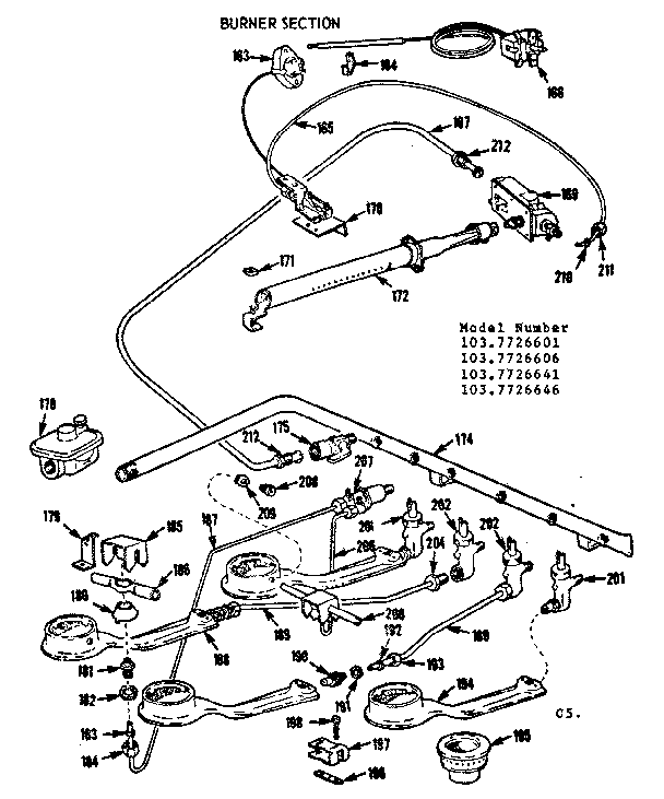 Burner section