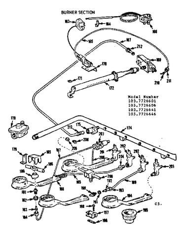 Burner section