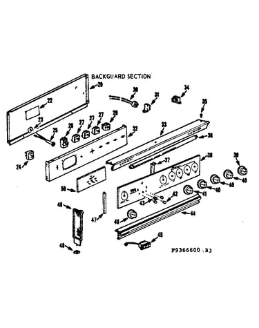 Backguard section