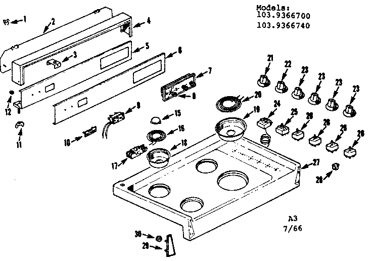 Backguard and maintop section