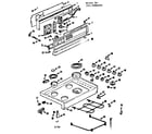 Kenmore 1039886640 backguard and maintop section diagram