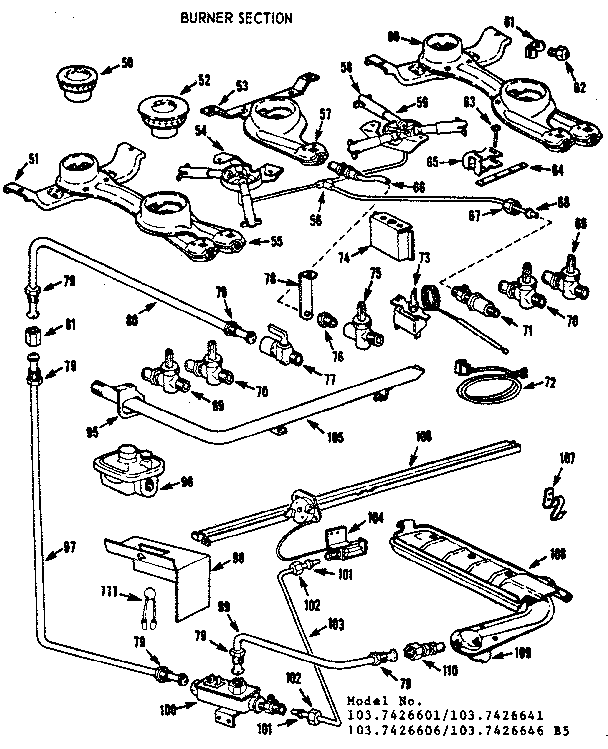Burner section